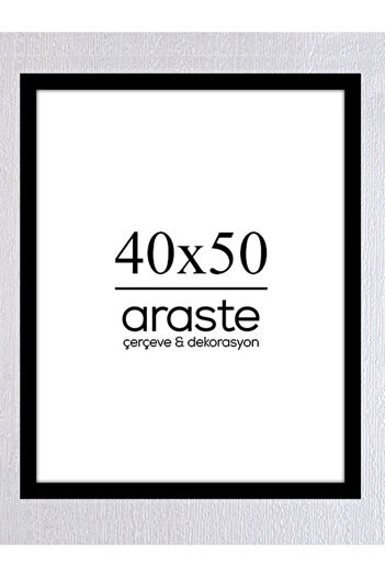 Araste Dekorasyon 40X50 Frame- Empty Frame-Photo Frame-Black Frame-Painting Frame-Poster Frame