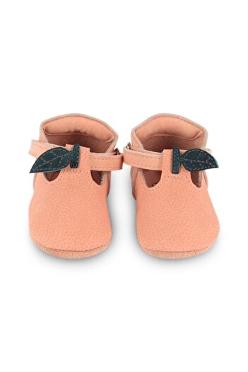 indiggo Pantofi DONSJE AMSTERDAM Nanoe cu velcro, culoare piersică, lucrați manual, piele premium, 18-24 luni