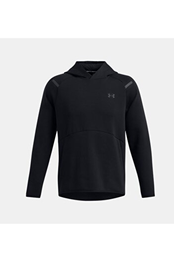 Under Armour Black Men's Hooded Regular Plain Sweatshirt