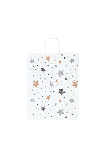 Papette Set of 10 Kraft Paper Bags with Pattern 1 Christmas 32 x 41(H) x 12cm