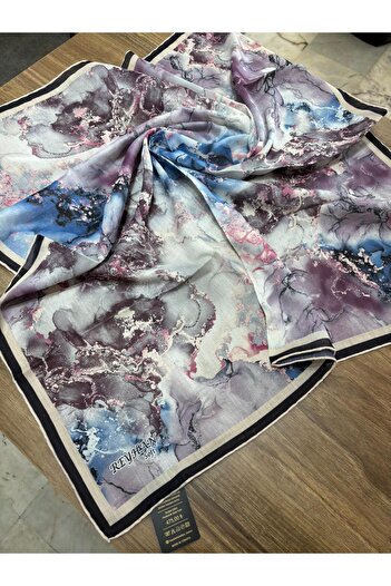 AGORATEKSTİL Women's Cotton Marble Pattern Scarf