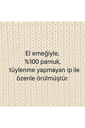 CHAPPELL FASHİON Hand-Knitted from 100% Cotton Yarn, 0-6 Month Baby Booties
