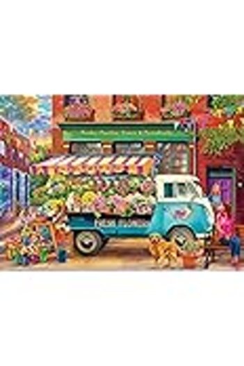Eurographics The Flower Van 1000-Piece Puzzle - Vibrant Flower Market Scene