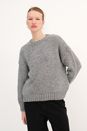 Addax Crew Neck Basic Knitwear Sweater K251091