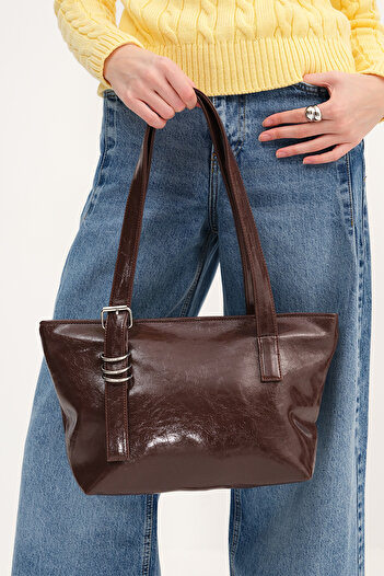 Addax Belt Detailed Hand and Shoulder Bag Ç11