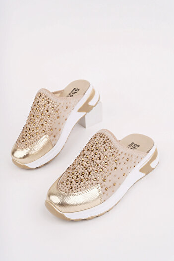 Madam Tarz Ljn-156 Stone Patent Leather Slippers