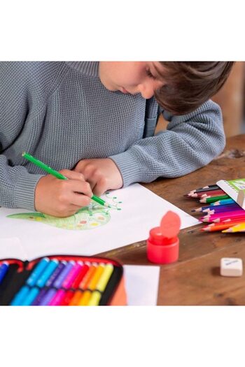 Milan Colored Pencils, Color Multicolor, Material Wood, Triangular Body, 12 pcs/set