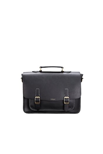 PriStyle Business Bag Made of Eco-Leather, Briefcase Type, Black