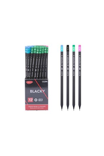 daço Hexagonal Graphite Pencils, Hardness HB, Color Black, Material Wood, 72 pcs/set