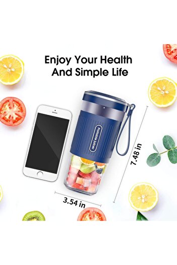 Generic Portable USB Rechargeable Blender – Cordless Personal Juicer 300ml, Mini Smoothie Maker
