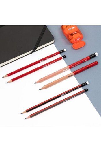 Milan Graphite Pencils, Color Gray, Material Wood, Hardness HB, Hexagonal Body, 12 pcs/set