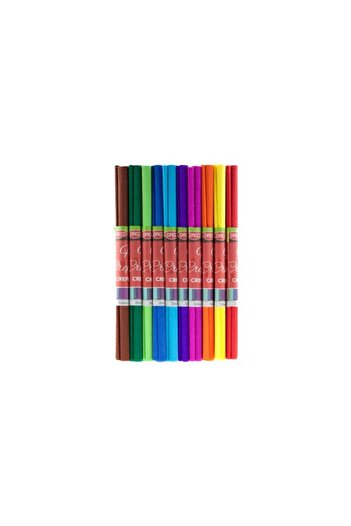 daço Crepe Paper Set, Color Multicolor, Material Paper, Size 25x200 cm, 10 Sheets