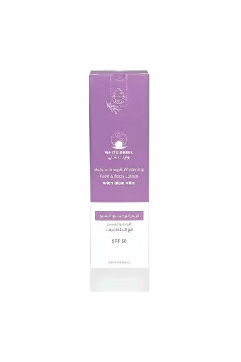 White shell Moisturizing & Brightening Lotion for Face and Body with Blue Indigo - 50ml