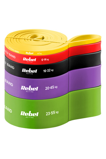 Rebel Resistance Band 5 Set 4-55kg TPE Power Active