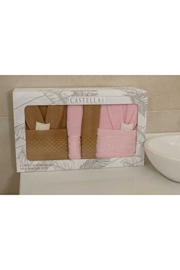 YÜNTEKS Castella 8 Piece 100% Cotton Boxed Dowry Family Bathrobe Set |   Bathrobe Set |   Dowry Set