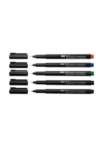 Marvy Permanent CD Markers, Color Multicolor, Material Plastic/Ink, Water-Resistant, 5 pcs/set