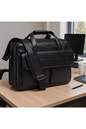 PriStyle Men's Multifunctional Laptop Bag (up to 17") - Black