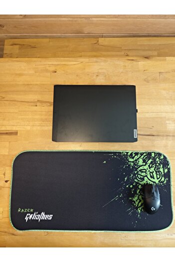 sgeteknoloji SGE TEKNOLOJİ 70X30 CM ФОСФОРНИЙ ЗШИВАНИЙ RZR ЗЕЛЕНИЙ НЕСКОЛЬЗЯЩИЙ ПОДОШВА SPEED ПОВЕРХНЯ ГРАВЕЦЬ МИШКА ПОДУШКА GAMİN