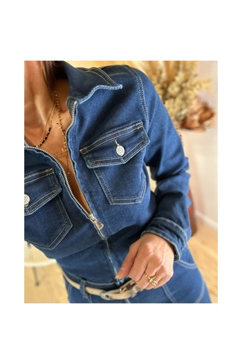 ADAMODA.RO Women's jumpsuit made of elastic material with zipper