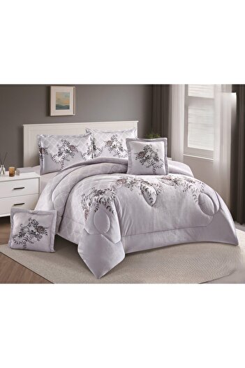 SNOOZYL Luxury winter double bed sheet with a floral design, size 240*260 cm