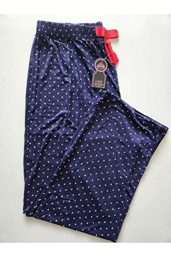 Lady Queen Lycra Ring Viscose Oversize Size Pajama Bottoms 6020