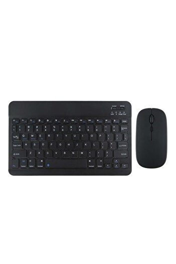 Generic Wireless Bluetooth Keyboard and Mouse Combo with Rechargeable Battery - Black