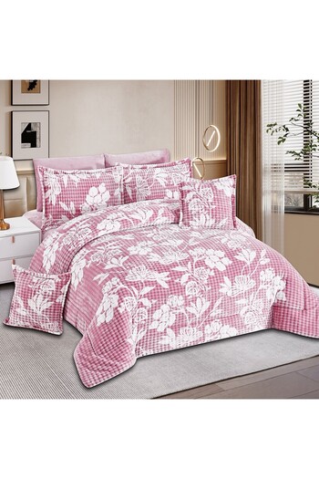 SNOOZYL Luxury winter double bed sheet with a floral design, size 240*260 cm