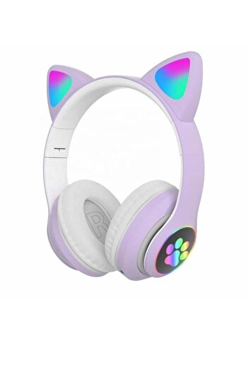 Generic BT5.0 Wireless Cat Ear Headphone With LED Lights