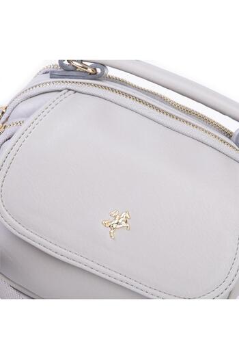 Nas Bag Women's Mini Multi-Compartment Hand and Crossbody Bag Gray