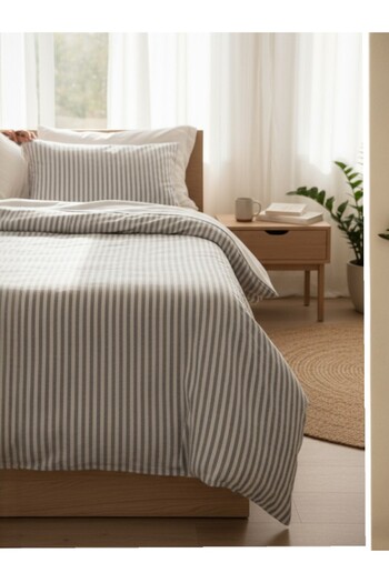 Şaheser Nives Naturel Duvet Cover Set – 100% Natural Cotton, Breathable and Soft