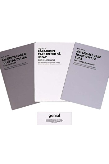 WonderStore Funny gift for office colleagues - Set of 3 brilliant notebooks - Today is not