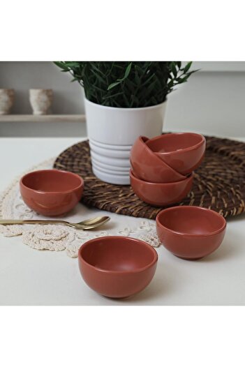 STOREMAX Red Brown Cloud Mini Snack Bowl/Sauce Bowl 8 cm 6 Pieces 607 1088605