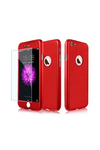 SOHO IPAKY Full Cover 360 Case for Apple iPhone 6/6S Plus - Red + Free Screen Protector
