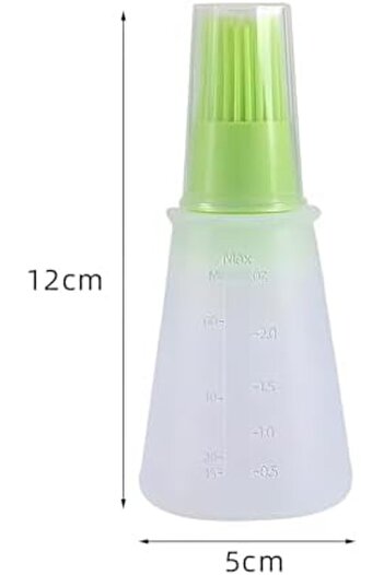 STOREMAX 2-Piece Silicone Brush Oil Dispenser – Milliliter Measured, Non-Drip Oil Bottle Set |   Kitchen, Barbe