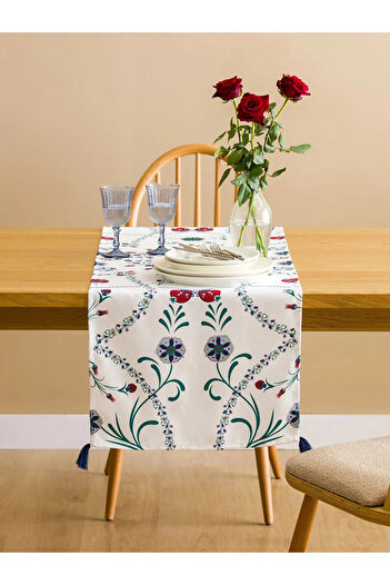 LC Waikiki Lcw Home Mixed Flower Printed Runner 45X150 cm