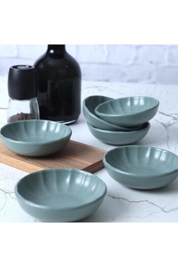 STOREMAX Matte Green Snack Bowl/Sauce Bowl 12 cm 6 Pieces 322 1088605