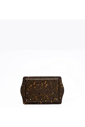 STOREMAX Terrazzo Brown Patterned Rectangular Tray 16X25 cm (Terrazzo Brown) 1088605