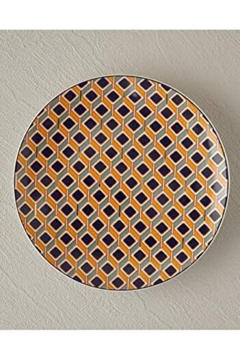 STOREMAX Goldwhirl Modern Cube Pasta Plate 20 cm Yellow Trendflash 467437
