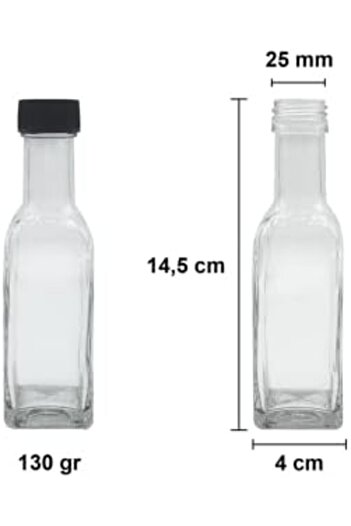 STOREMAX Goldwhirl Maraska Transparent 100 ml Empty Glass Bottle with Leakproof Cap 6 Pieces Trendflash 467437