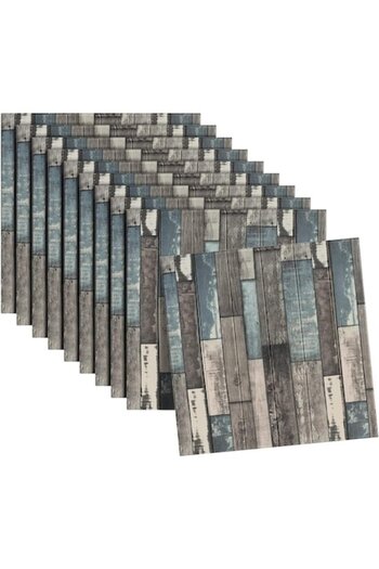 GOLD MARKET Set of 10 3D Self-Adhesive Wallpaper Panels, -Resin, Wood Imitation, Wenge, 70x70 cm