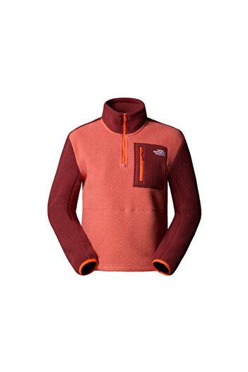 THE NORTH FACE W Yumiori 1/4 Zip Women's Outdoor Quarter Zip Fleece Top Nf0A8E89Eow1 Red