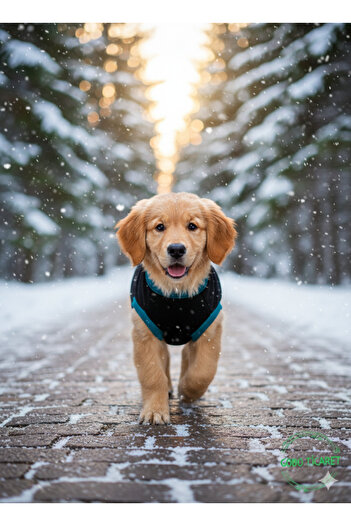 Gobo Black Winter Cat Dog Outfit Yellow Cat Printed Winter Black Dress