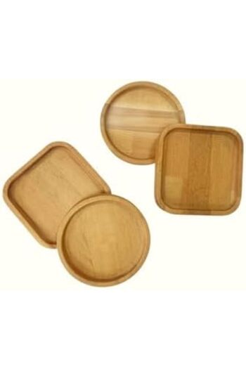 STOREMAX Wooden Snack and Breakfast Plate – 4-Piece Presentation Plate T13 1088605