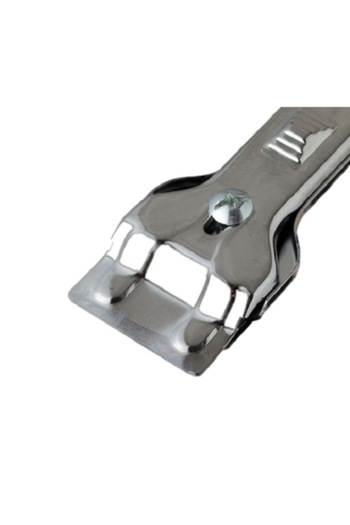 OEM Scraper with 2 replacement blades for ceramic hobs, silver color