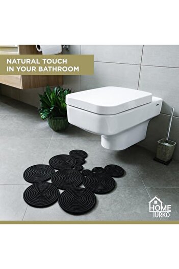 STOREMAX Goldwhirl Jute Toilet Mat - Jute, Washable and Durable Carpet, Stylish and Decorative Mat (S