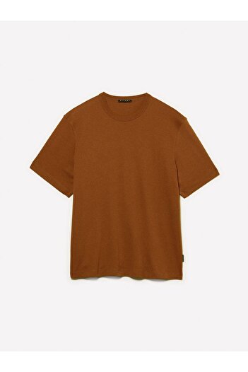 Sisley Men's 100% Cotton Ribbed Crew Neck T-Shirt 325A3Ynvs104Q-Sis30D
