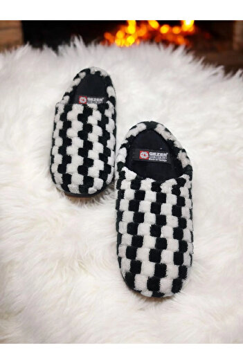 GEZER Silent Lightweight Soft Sole Checkered Home Slippers