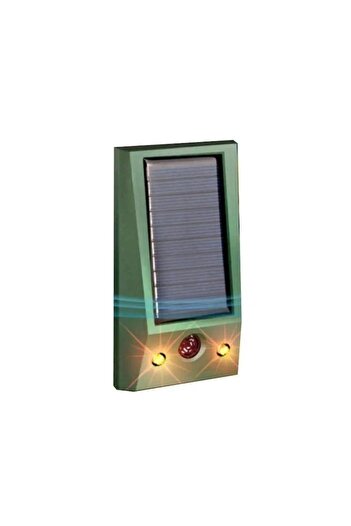 LEIBOO Solar & USB Rechargeable Ultrasonic Pest Repeller - Rodents & Insects, 9-36.5 kHz, Red/White LED