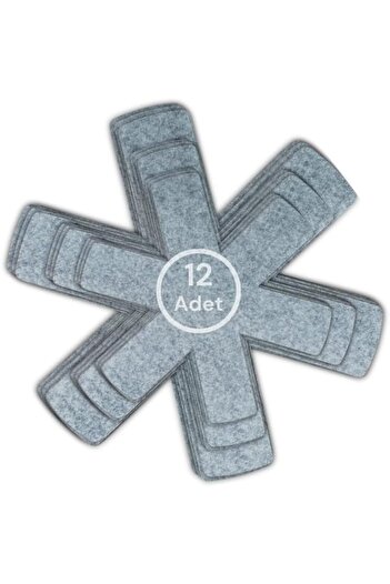 STOREMAX 12-Piece Set of Pots and Pans Non-Scratch Felt Organizer (Gray) 1088605