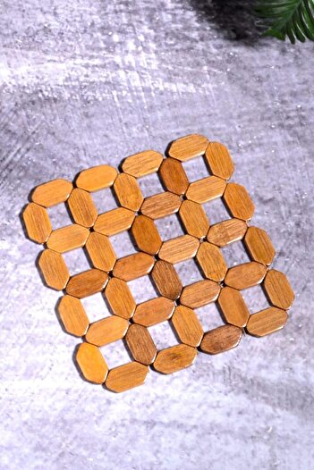 STOREMAX Kitchen Bamboo 18 cm Square Teapot Coaster Pot Coaster 1088605